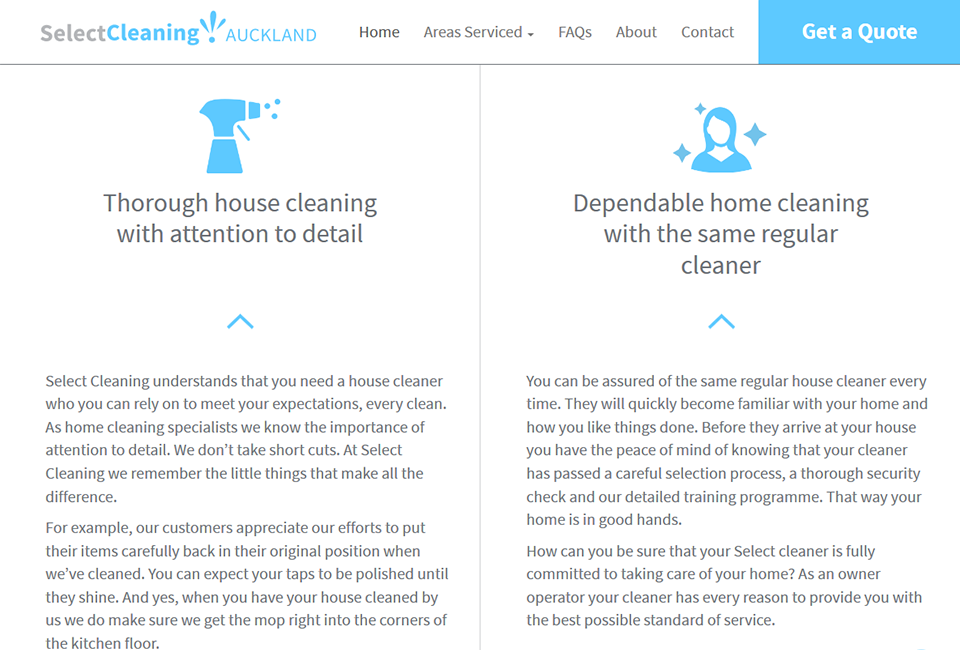 Premium Web Design for Premium Cleaners - Select Cleaning Auckland